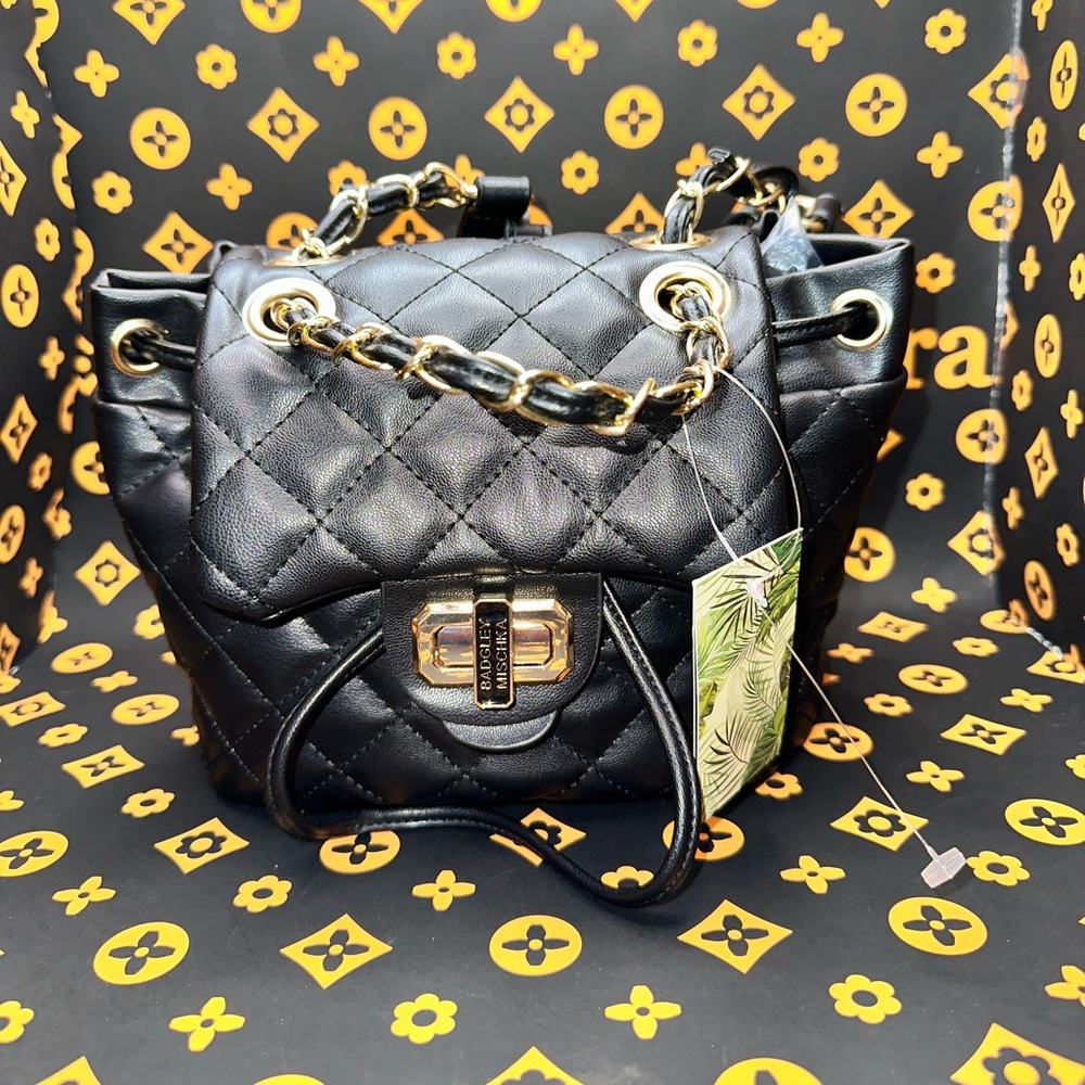 NWT!! Badgley Mischka Mini Quilted Backpack